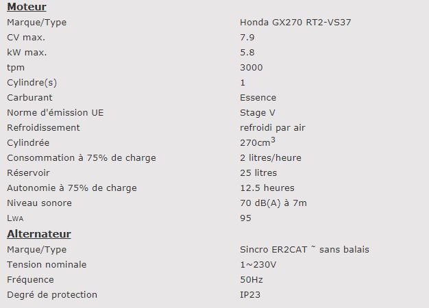 Ep4100-25 - 950000408 groupe électrogène - europower - kva 230_1
