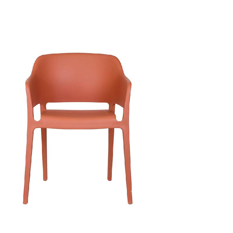 Giethoorn - Chaise empilable en polypropylène terracotta_1