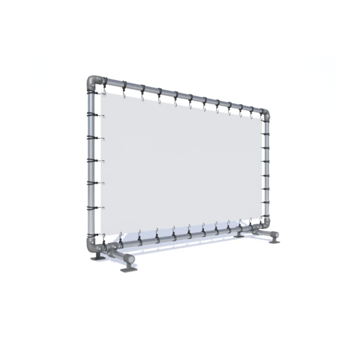 Stand d'exposition sur pieds réglables - Bâche Tendue - So-Stand_1