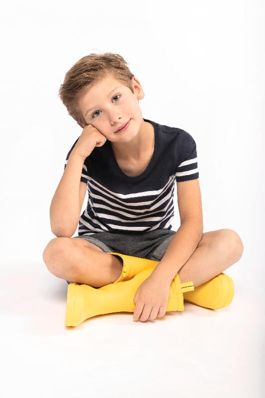 T-shirt marin col rond bio enfant - Kariban - 100% coton biologique - Réf: K3035_1