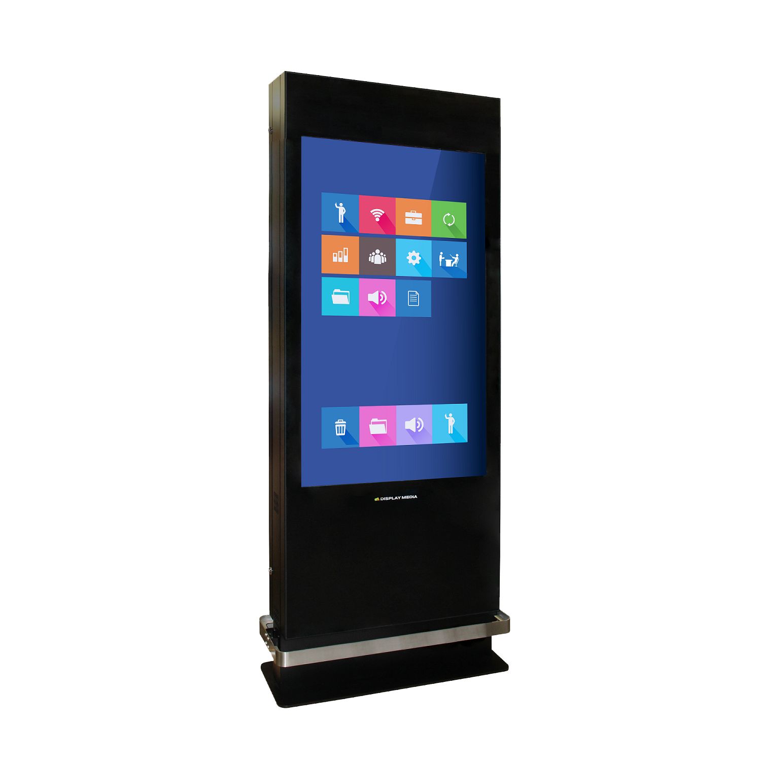 Totem numérique indoor Yumi - personnalisable, simple ou double face, écran tactile ou non tactile_1