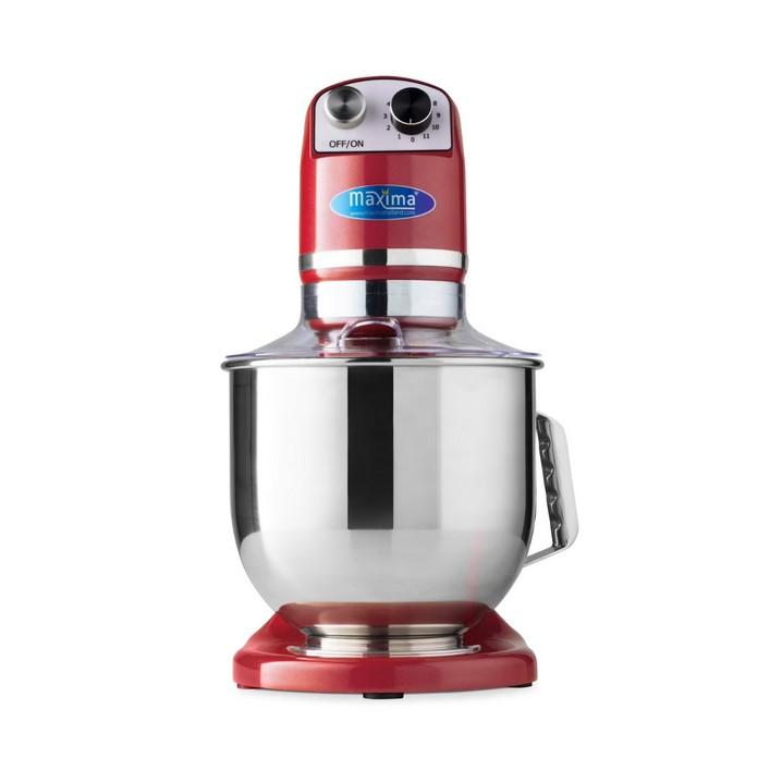 Batteur Melangeur Planétaire à tête inclinable 7L - 2 kg de pâte - Rouge_1
