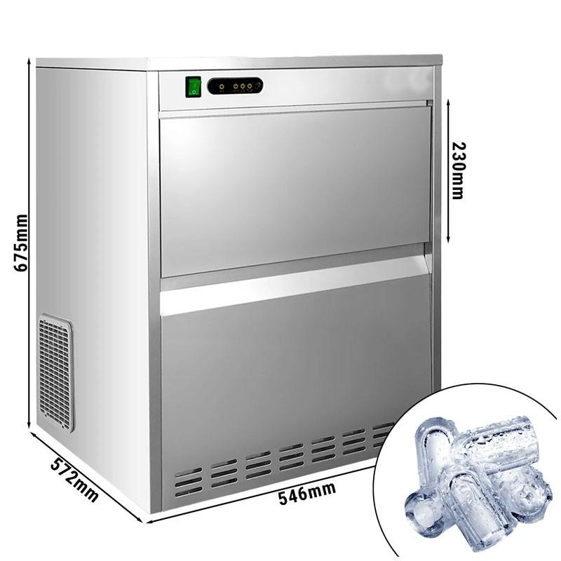 Machine à glaçons creux cylindriques 52 kg/24h - stockage 16 kg_1