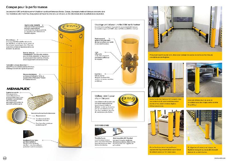 Potelet de protection résistant aux impacts pour zones logistiques