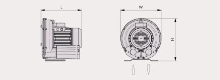 Samos SI 0210 - 0500 E1 - Soufflantes à canal latéral à étage unique Busch - 200 m³/h - Compression efficace et maintenance réduite_1