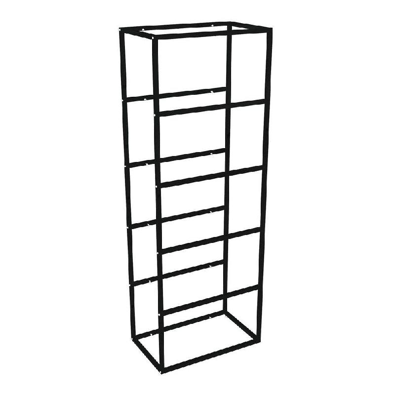 Structure autoportante 6 tablettes L64,2xP39,2xH177cm - noir mat - Collection CUBIK_1