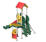 Structure de jeux combinées avec tour et kiosque Alpha - AL11503I - Créa Équipements - pour enfants de 5 à 12 ans_1