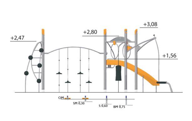 Structure multi-jeux pour enfants 5 à 12 ans - Agito Pam gris - 8002125 - Hags_1
