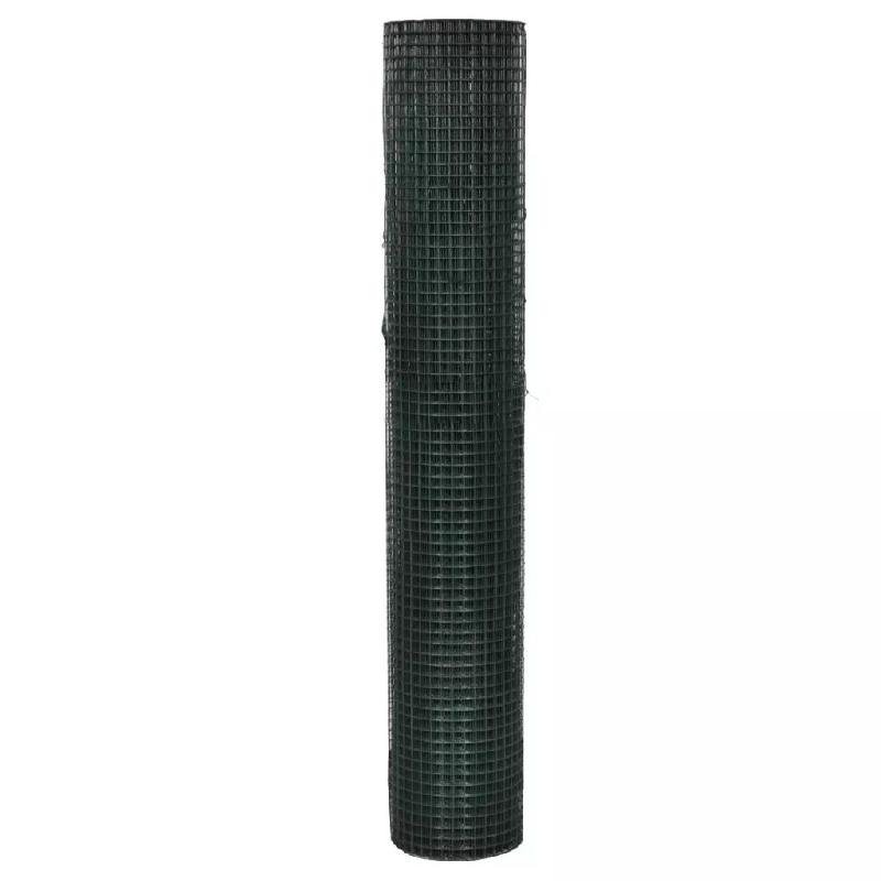 Vidaxl grillage acier galvanisé et revêtement en pvc 25 x 1 m vert 140439_1