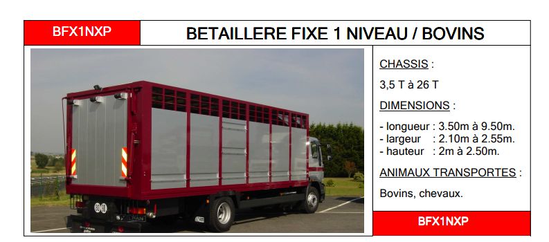 Bfx1nxp - camion bétaillère fixe - carrosserie Guitton - 1 niveau - structure aluminium et équipements optionnels_1