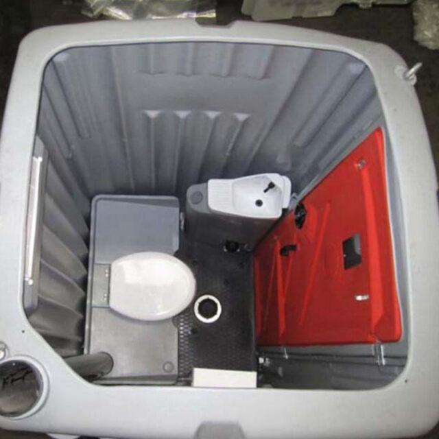 WC chimique neuf - vanne de raccordement et lave-mains - dimensions : H 246 cm, L 109 cm, P 112 cm_1