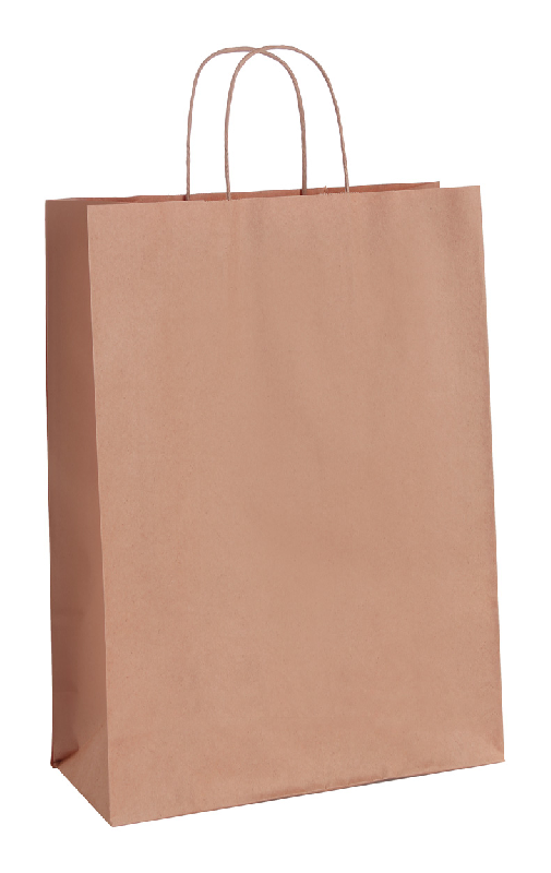 Sac publicitaire en papier kraft - poignée torsadée - 100 g/m² - couleur marron_1