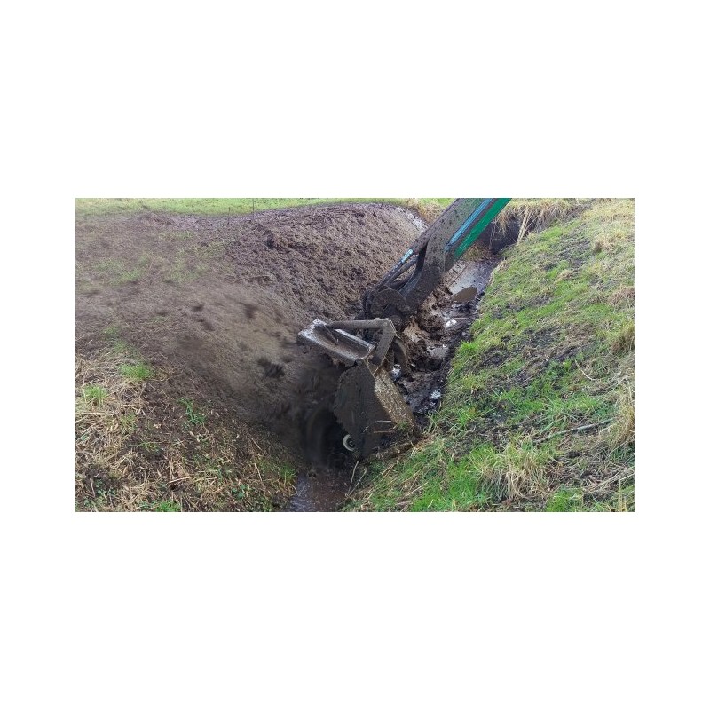 Cureuse de fossé pour épareuse avec rotor de 0,7 m