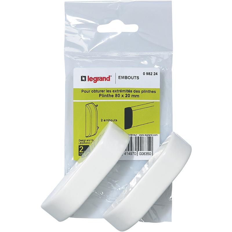 Embout plinthe DLP 80x20 mm - Coloris blanc - Matière plastique_1