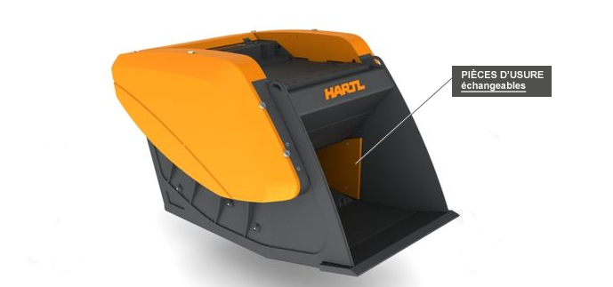 Godet concasseur HBC 750 Hartl Engineering & Marketing GmbH - solidité et résistance avec technologie Quattro_1