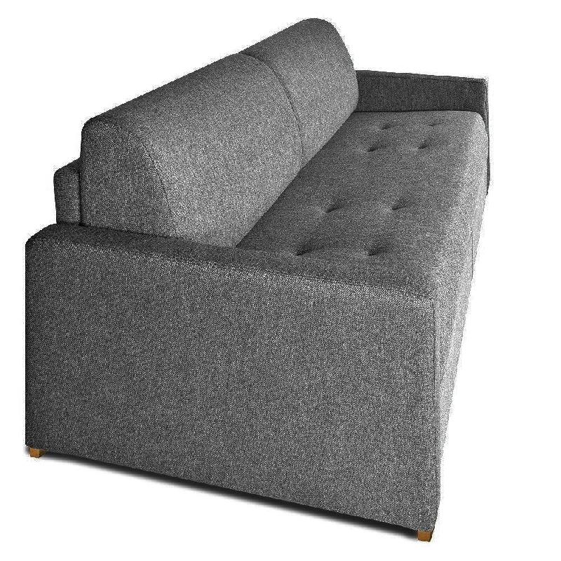 Canapé-lit compact 3 places Magnifico - Matelas 140cm Comfort Bultex® - Tissu gris platine_1