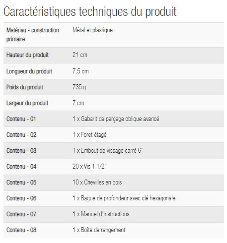 Gabarit de perçage oblique avancé T4 - Silverline Limited - 735 g - Pince de serrage intégrée et guides en acier trempé_1