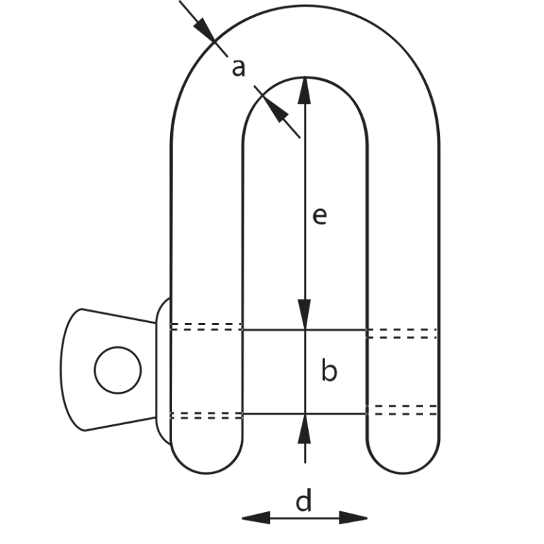 Manille droite à haute résistance avec axe vissé - REF : 43000 - Acier HR Grade 60 - Capacité de 0,33t à 55t_1