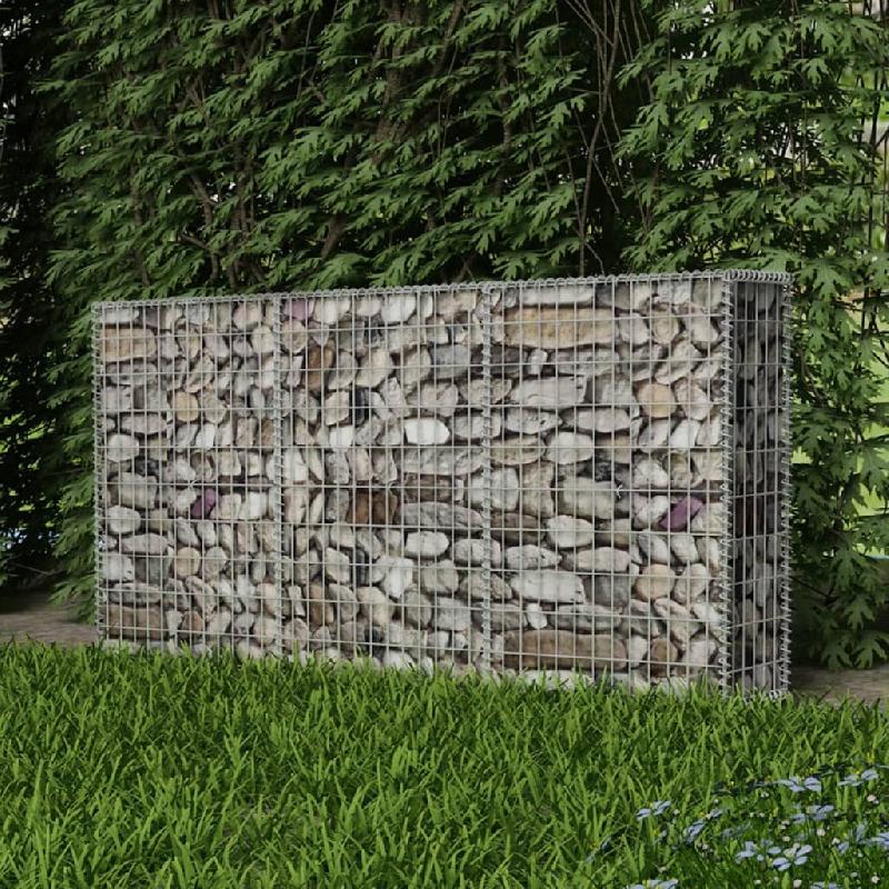 Vidaxl panier de gabion acier galvanisé 200x30x100 cm 142548_1