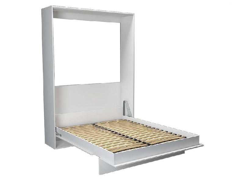 Armoire lit escamotable Kompact - ouverture assistée, coloris blanc mat, couchage 160x200 cm - gain de place et fabrication européenne_1