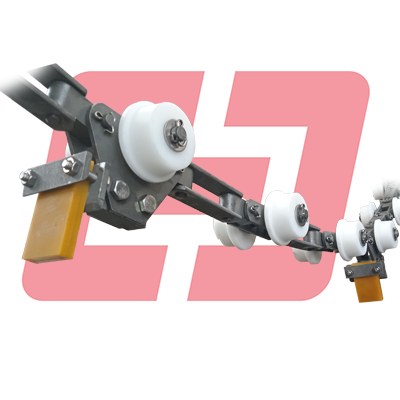 Chaîne d'accumulation à languettes pour convoyeur aérien - Polyplan_1