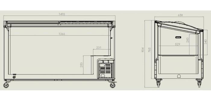 Congélateur magasin vitré de 1,50 mètres (r290 gaz écologique)_1
