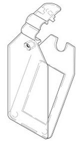 Porte étiquette 38 x  25 pour broche blister - Transparent_1