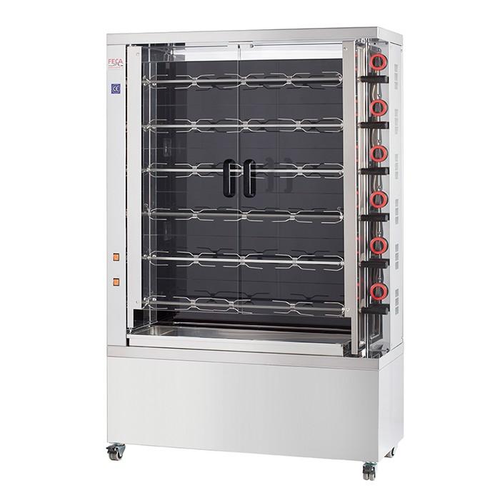 Rôtissoire verticale électrique 6 broches 36 poulets | Feca - 630 EKO - Sans éclairage, Electriques_1