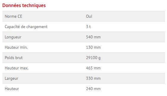 9255 - Cric rouleur hydraulique BGS Technic - capacité de chargement 3 tonnes - construction robuste en acier_1