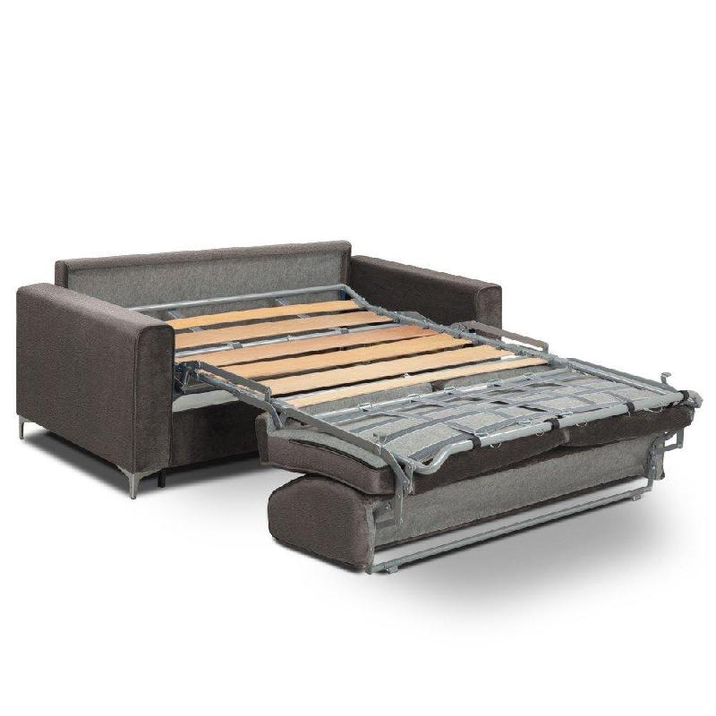 Canapé convertible express Jackson - matelas 160 cm Comfort Bultex® 12 cm - sommier à lattes - cuir vachette taupe_1