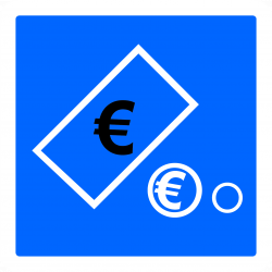 Panneau indication paiement automatique par pièces et billets C64c2 - WP Signalisation_1
