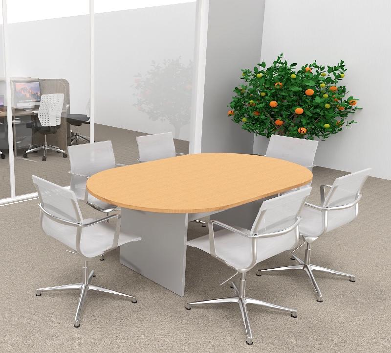 Table de réunion ovale Kate - Mobel Linea - 250, Poirier_1