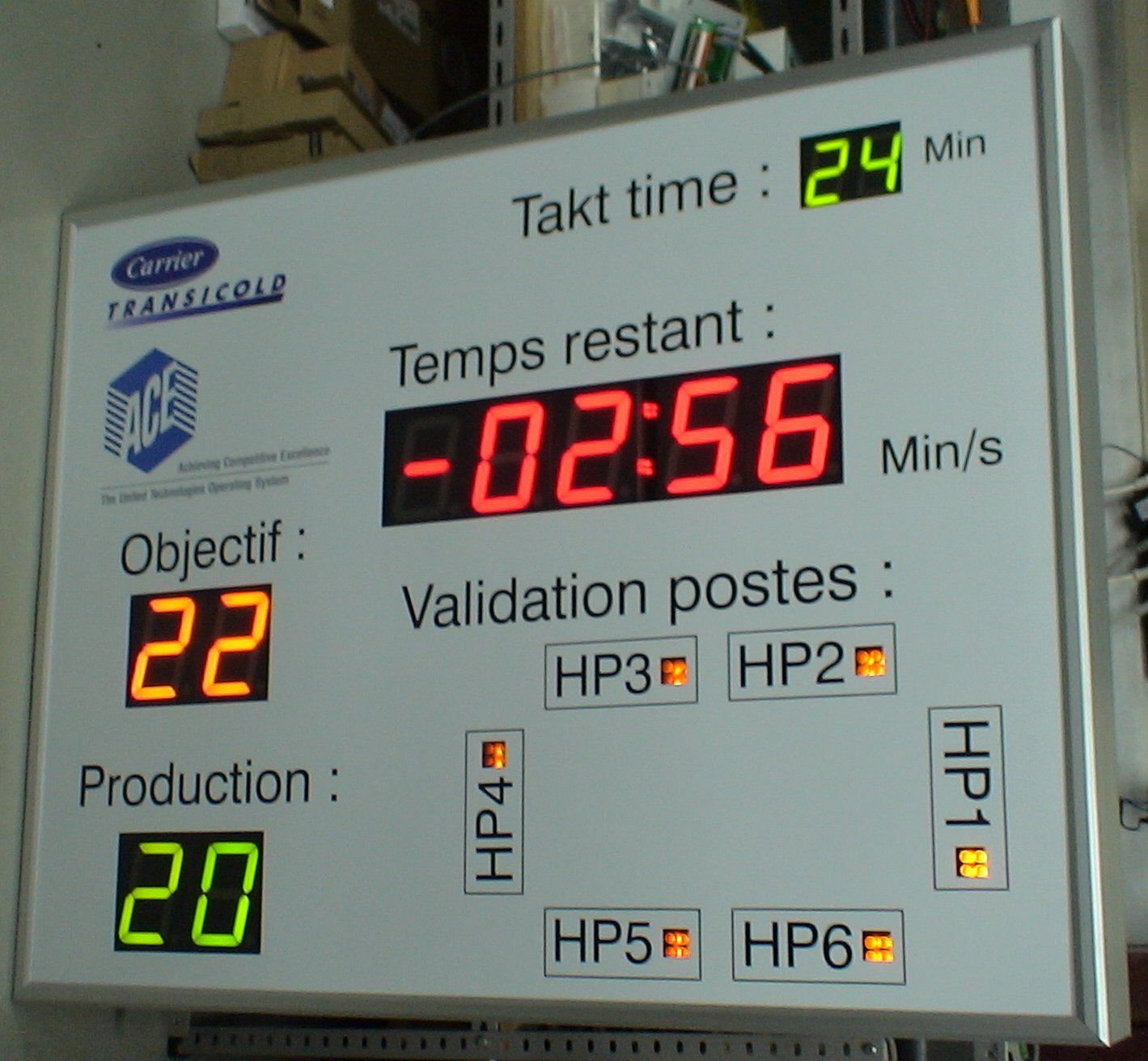 Affichage de cadence spécifique - Hauteur chiffres 6 ou 10 cm - Indicateur lumineux - Cadence max 1000 pièces/h_1