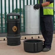 Mini Napolitain - Poubelle Publique Glasdon - 63 litres - verrouillage sans clé_1