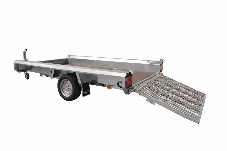 Remorque porte engin hulco 1,5t, 2,94m - 1 essieux_1
