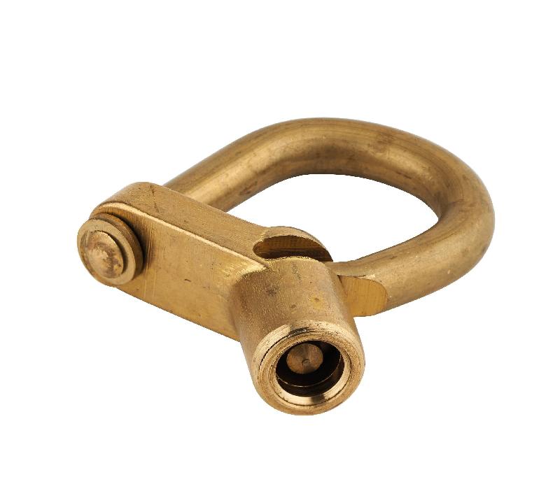 Cadenas d'artillerie 129 C à talon coudé - anse laiton - vis demi-lune - triangle de condamnation - THIRARD_1