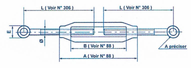 Tendeur d'arrimage - série n° 126 - chapes mâles - acier estampé_1
