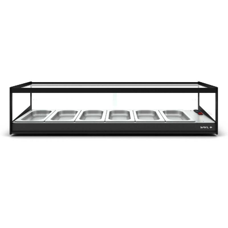 Vitrine chauffante LOGIC - Bain marie - 6 bacs GN 1/3 - CLO6BL | Sayl Barcelona_1