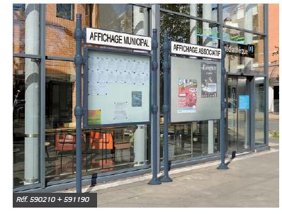 Vitrine d'extérieur 75mm d'épaisseur - LIGNE PROVINCE - idéale pour collectivités locales - Affichage simple ou double face_1