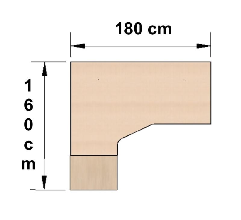 Bureau compact 90° OGI N - MDD - 180, Gauche_1