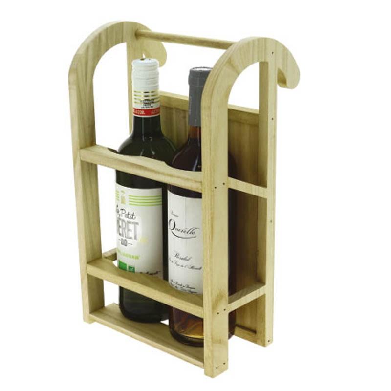 Porte bouteille Bois Luge -_1