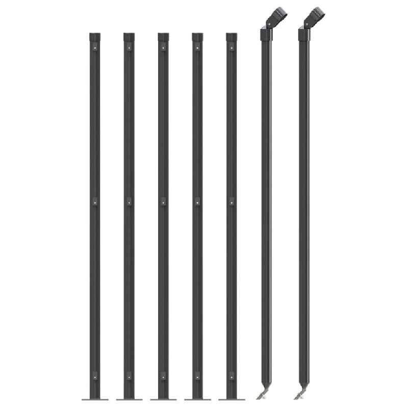 Vidaxl clôture en treillis métallique avec bride anthracite 1,1x10 m 154322_1