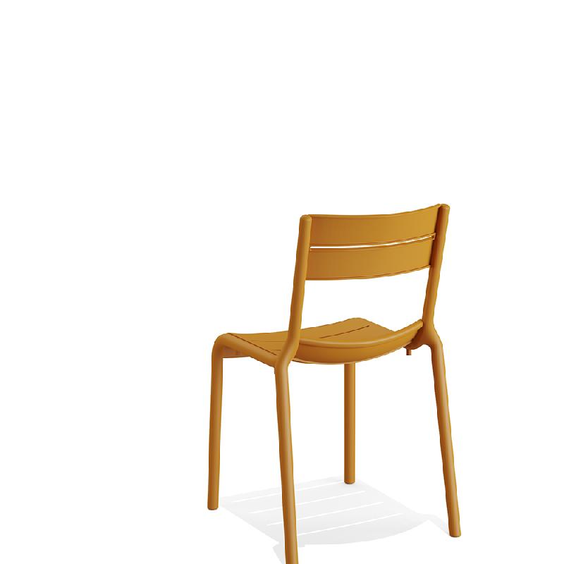 Calor - Chaise empilable en polypropylène jaune_1
