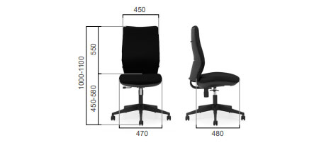 Fauteuil de bureau haut dossier ONE avec têtière, translation d'assise et appui lombaire ajustable - Référence 7670 FR110_1