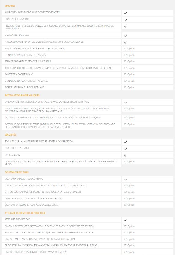 Ml plus 28 - lame chasse-neige Orsi avec soc en acier monolithique, système d'amortissement et orientation hydraulique_1