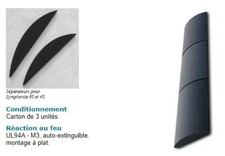 Symphonia 40 - absorbeur de bruit Akustar - en angle 295 mm - dimensions et couleurs variées_1