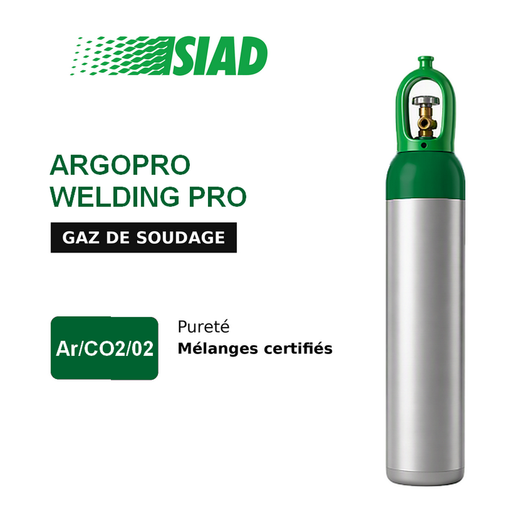 ARGOPRO SIAD - Mélanges Ar/CO?/O? pour soudage MIG/MAG des aciers carbone, inox et galvanisés - bouteilles B50, B20 et B10_0