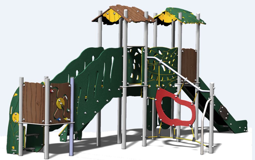 Structure de jeux combinées 3 tours Ama'Zone - AMA31206I - CREA Equipements - pour enfants de 2 à 12 ans, capacité 22 enfants_1