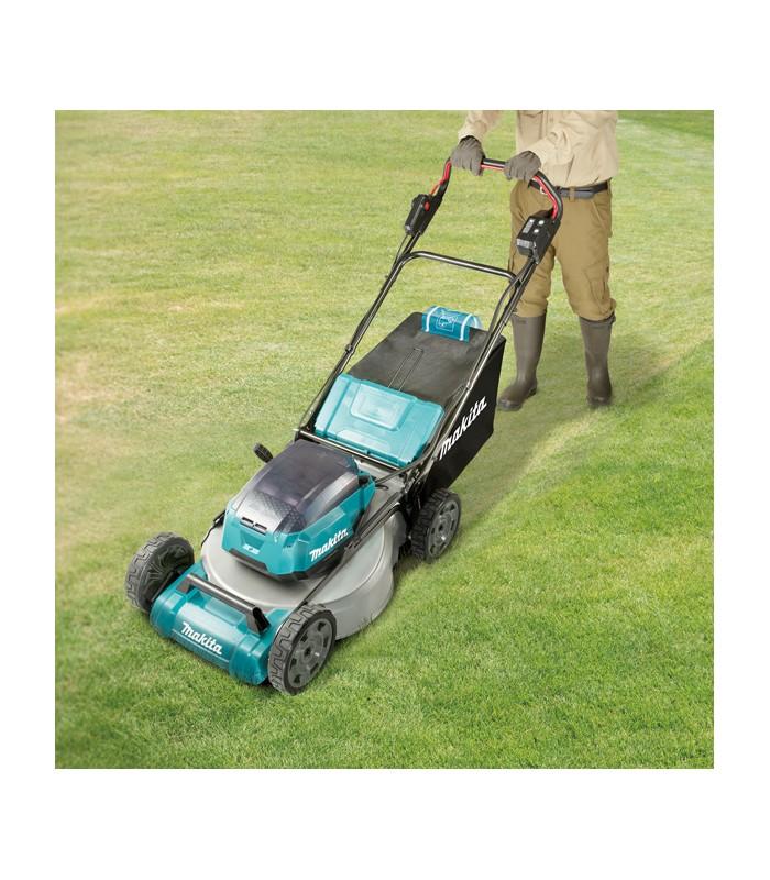 Tondeuse poussée à carter acier Makita - 4 ports de batteries - Mulching - Surface 2000 m²_1