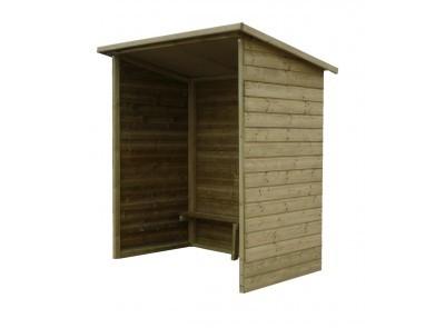 Abri bus 3 m en Bois - Sans ou avec Fenêtre - Profondeur 1,20 m - Hauteur 2,10 m_1